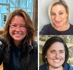 Group photo of Nicole Sergent, Dr. Leslie Bowen, and Tabitha Jones-Wohleber, guests on Episode 2 of the Compassionate Care podcast